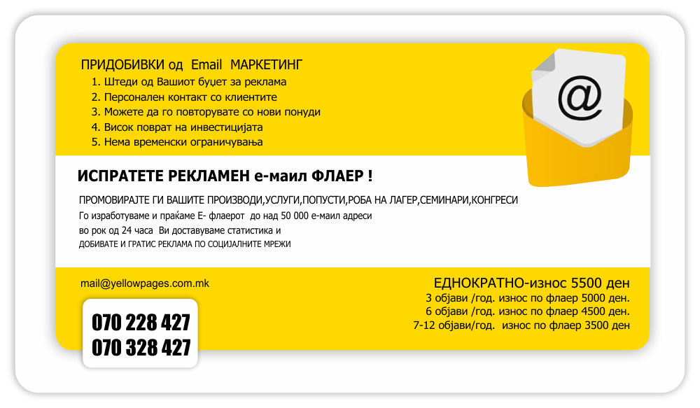 Yellow Pages Е-маил маркетинг 2025